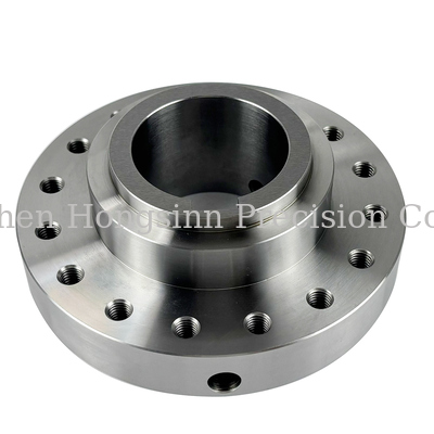 ราคาดี หน้าแปลน CNC แบบกำหนดเองพร้อมโครงสร้างแบบขั้นบันไดและรูเกลียวรอบปริมณฑลสำหรับการประกอบหลายทิศทาง ออนไลน์